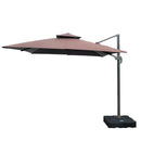 [MEGA PROMOÇÃO] Ombrelone Parnaso Guarda Sol Gold Led Alumínio 3,0 x 3,0 C/ Base em 100 L