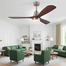 Ventilador de Teto Moderno Estilo Nórdico com Controle Remoto e iluminação - ZenithBreeze Titanium